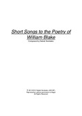 Short Songs to the Poetry of William Blake